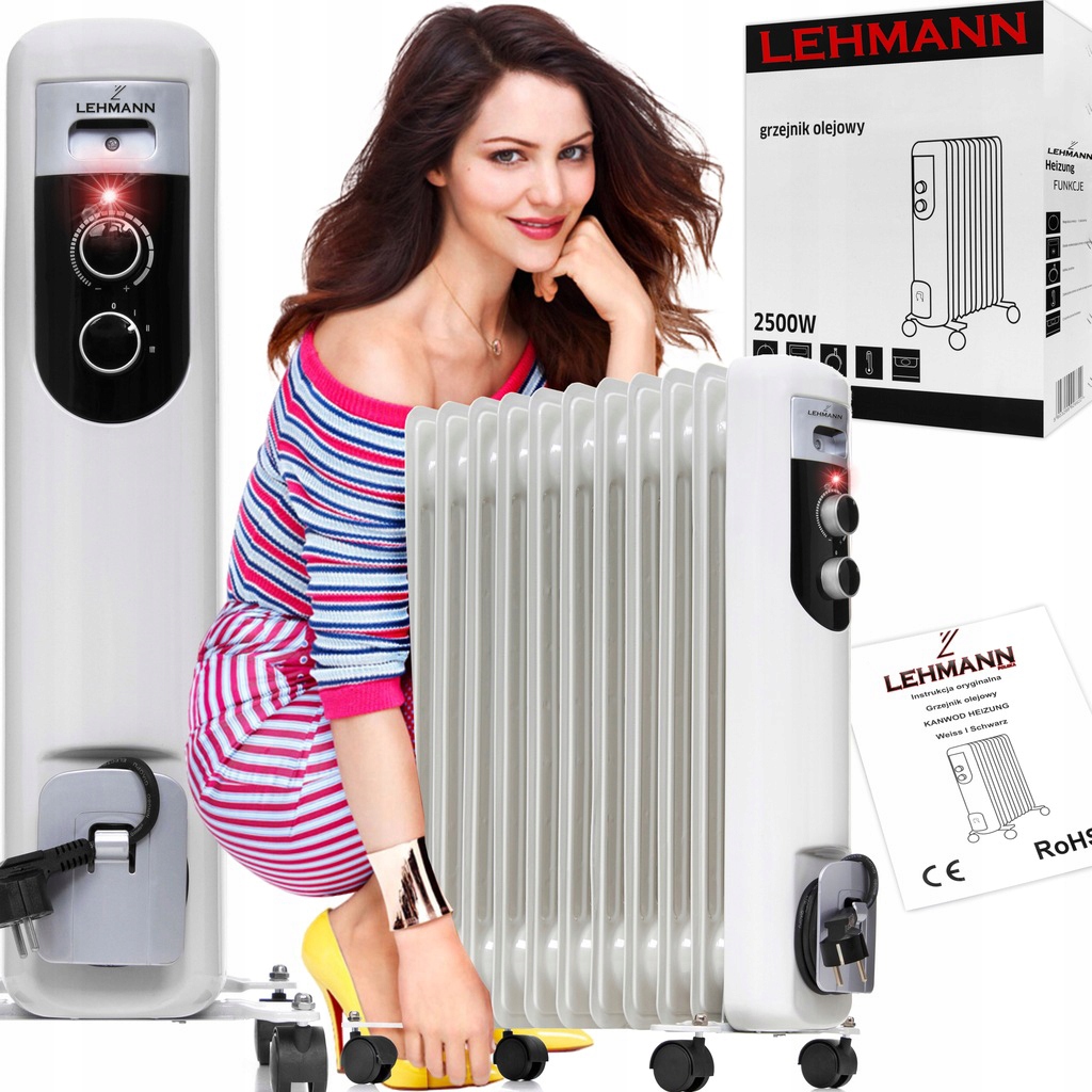 Lehmann 2500 W olejový radiátor, čierny